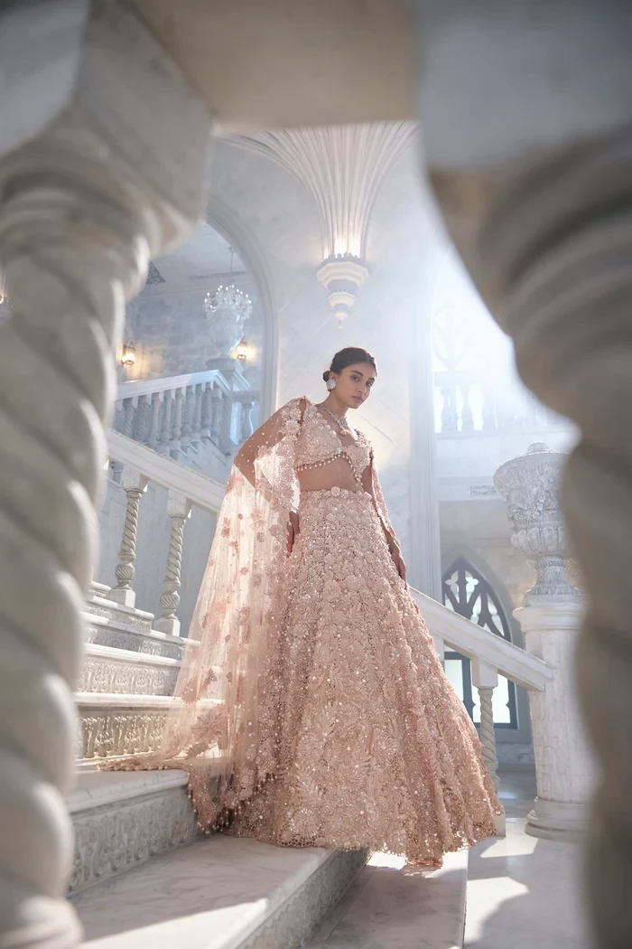 Mritsa Gota Patti Silk Lehenga Set - Red