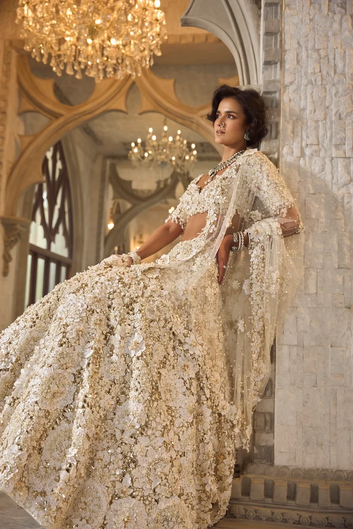 Mritsa Gota Patti Silk Lehenga Set - Red