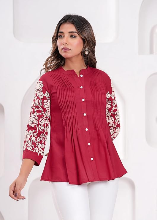 Mritsa Gota Patti Silk Lehenga Set - Red