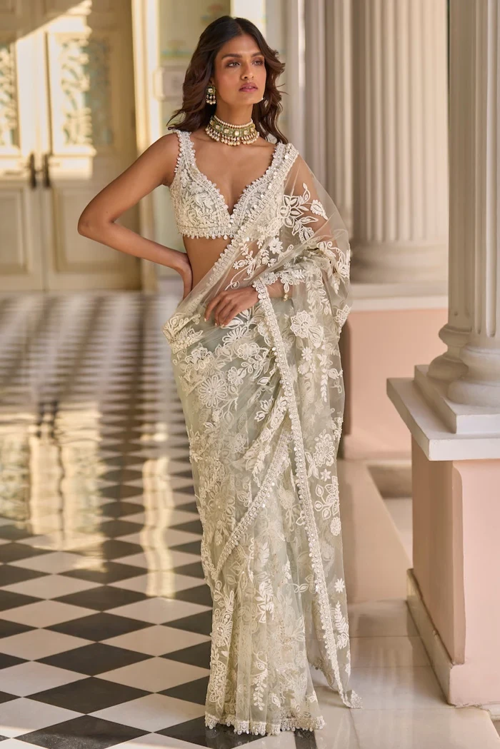 Sarasvi Gota Patti Silk Lehenga Set - Pink